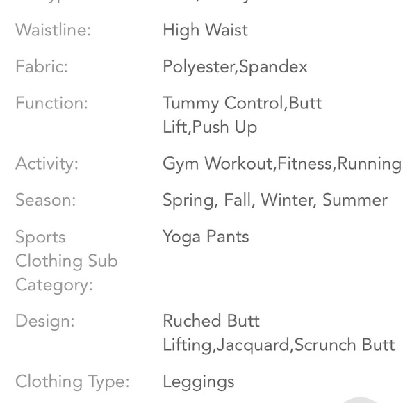 High Waist Scrunch Butt Leggings - LARGE - Picture 7 of 13